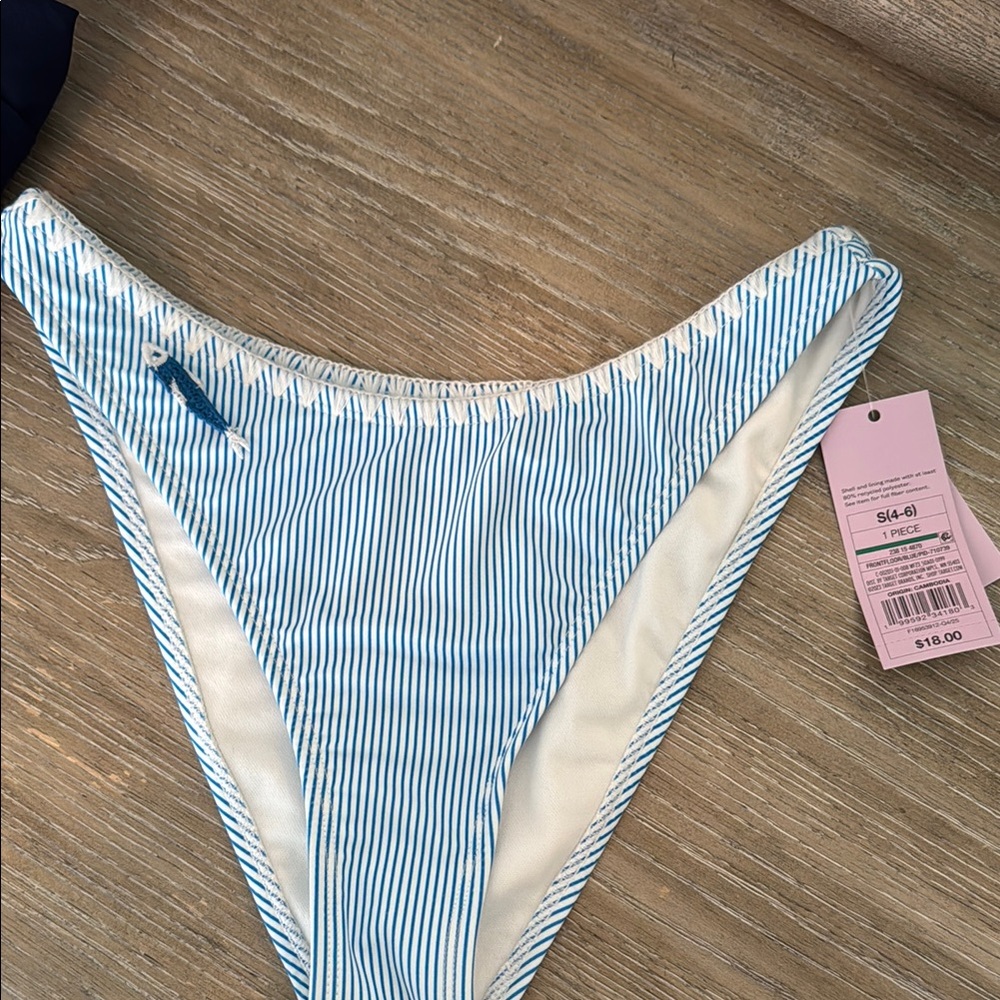 Target Striped Blue & White Bikini Bottom